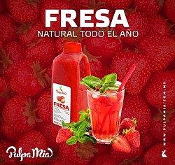 Agua de fresa